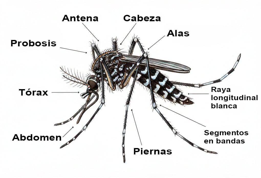 Mosquito Tigre Partes